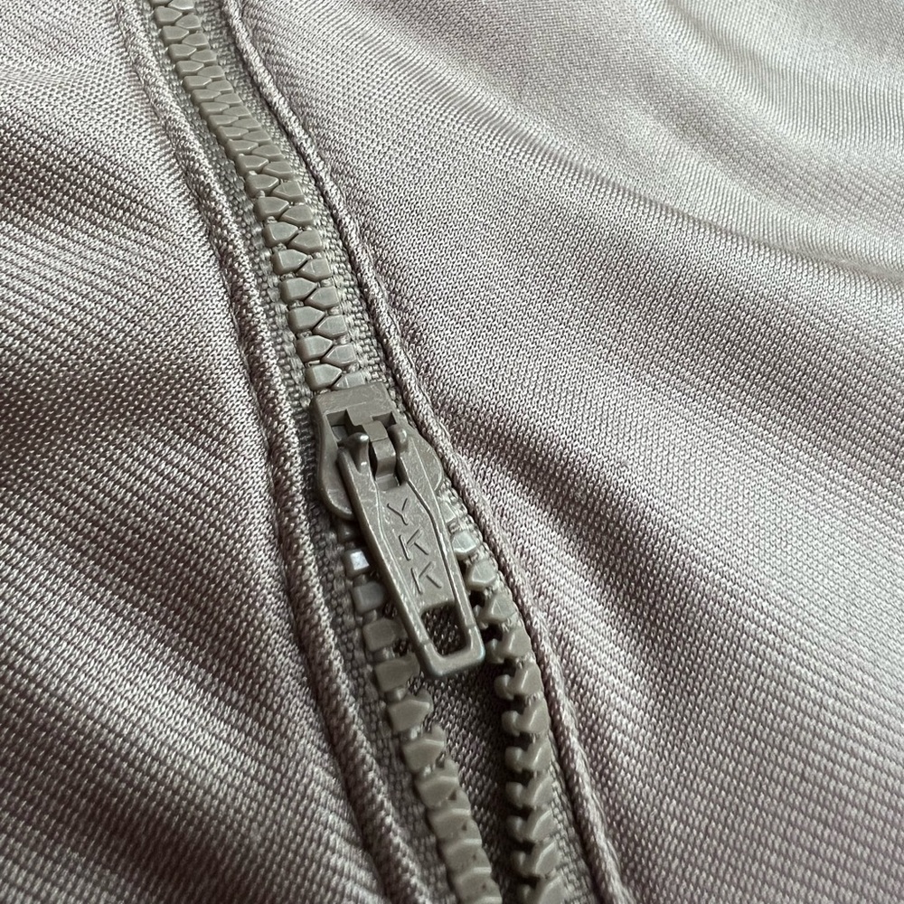 Vintage Cargo Zipper Pockets Zip Up Pinstripe Hooded Jacket - Picture 8 of 9